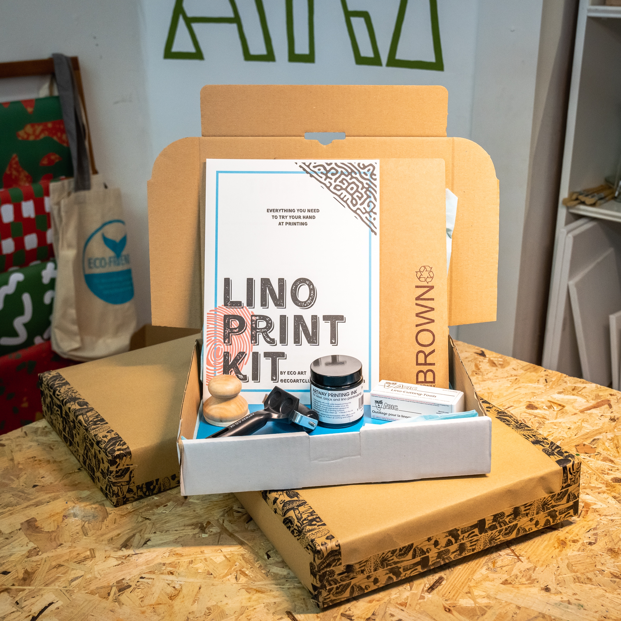 Lino-print Card-making with Eco Art